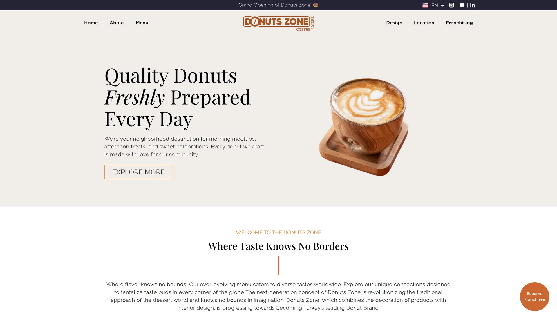 Der Donuts-Zone-Shop